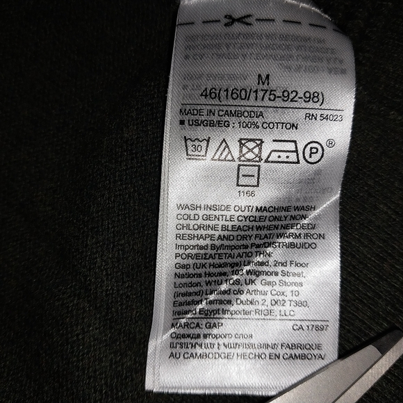 GAP Women's Olive Open Front Cardigan - Picture 6 of 8